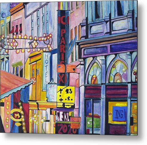 Cityscape Metal Print featuring the painting Colors of Paris by Patricia Arroyo