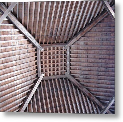  Metal Print featuring the photograph Cordoba Synagogue High Beam Ceiling Jewish Quarter Spain by John Shiron