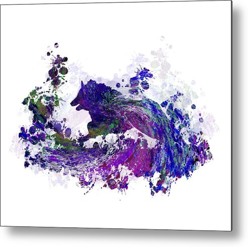 Dog Metal Print featuring the digital art Design 44 by Lucie Dumas