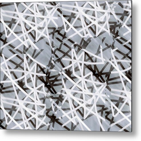 Abstract Metal Print featuring the digital art Disconnect - abstract art by Ann Powell