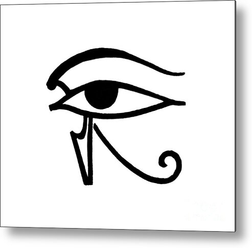 Egyptian Metal Print featuring the drawing Egyptian Utchat by Granger