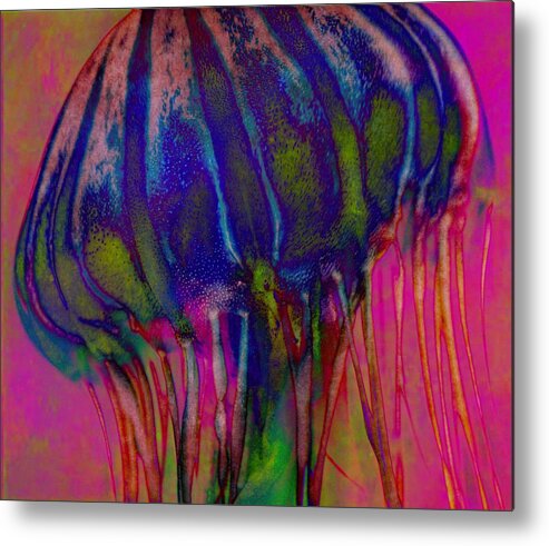 Electric Metal Print featuring the photograph Electric Jellyfish by Marianna Mills