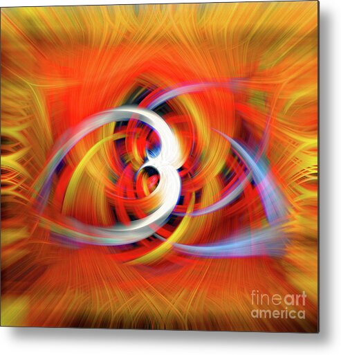 Abstract Metal Print featuring the photograph Emerging Light from a Colorful Vortex by Sue Melvin