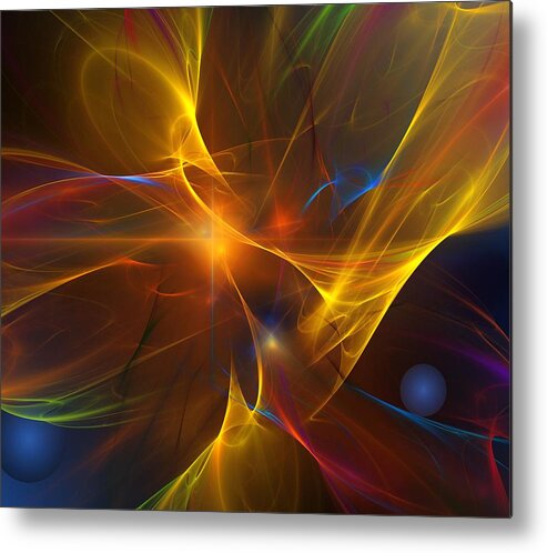 Fractal Metal Print featuring the digital art Energy Matrix by David Lane