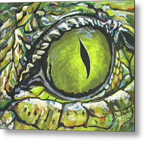 Gator Metal Print featuring the painting Eye Spy by JoAnn Wheeler