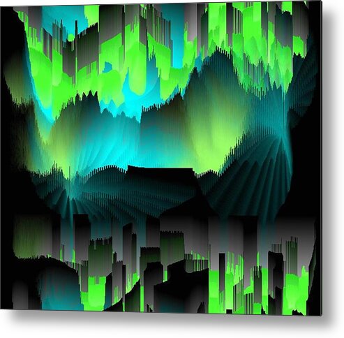 Did Art Abstract.dreams.wishes.future.past.the Comparison.colors.  The Silhouettes Of The Houses.  Metal Print featuring the digital art Far Dreams by Dr Loifer Vladimir