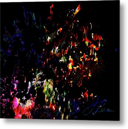 Fireworks Metal Print featuring the painting Fireworks 5 by Joan Reese