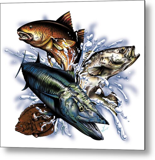 Sport Fish Metal Print featuring the digital art Fish Bowl by William Love
