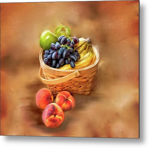 Fruit Basket Metal Print featuring the photograph Fruit Basket by Mary Timman