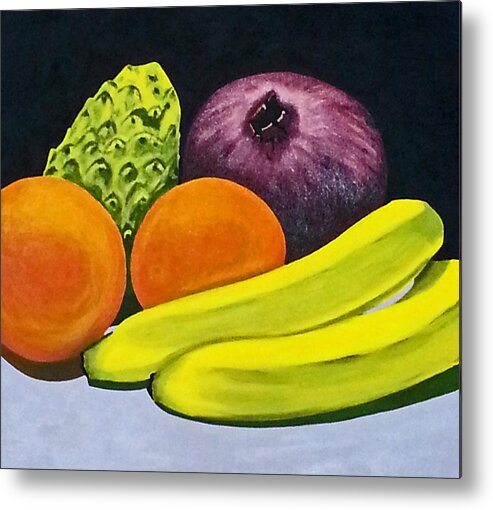 Farah Metal Print featuring the painting Fruitful by Neelee Art by Farah