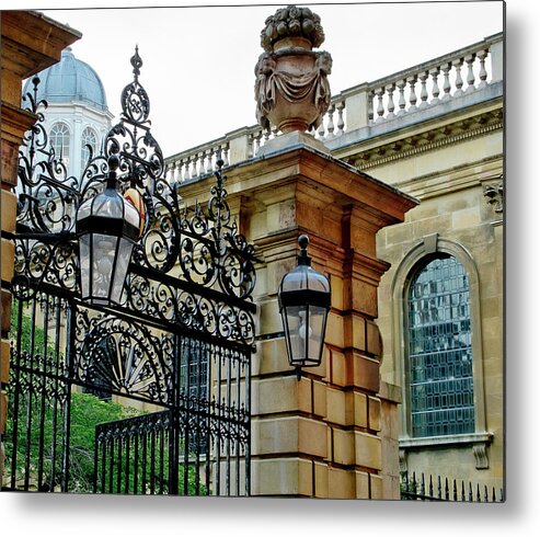 Gate Metal Print featuring the photograph Gate to Clare College. Cambridge. by Elena Perelman