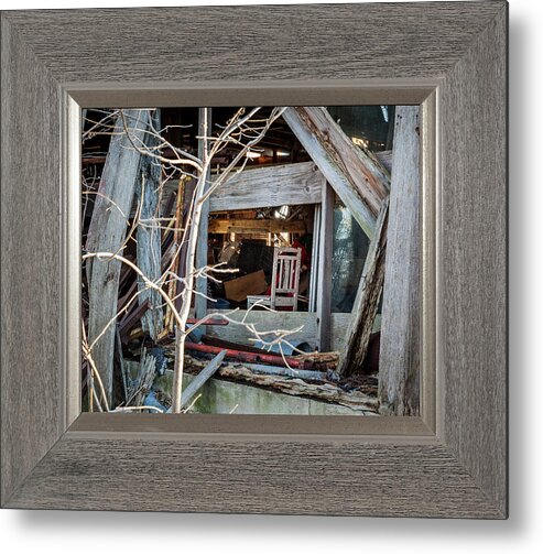 Ghost Metal Print featuring the photograph Ghost Chair by David Coblitz