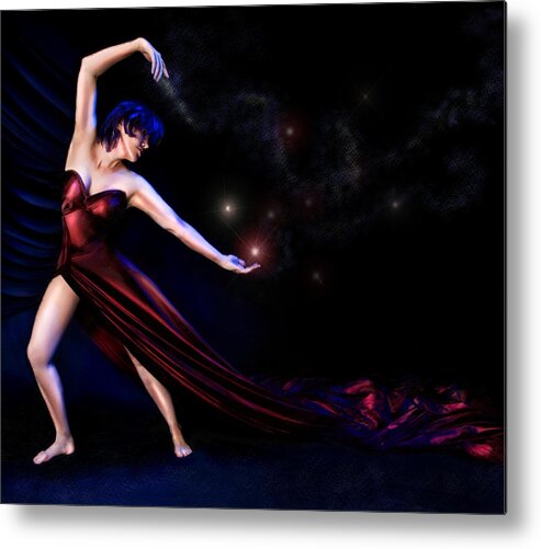 Fantasy Metal Print featuring the digital art Halley by Laurie Hasan