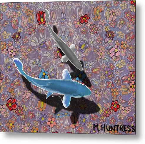 Water Metal Print featuring the painting In The Bay by Mindy Huntress