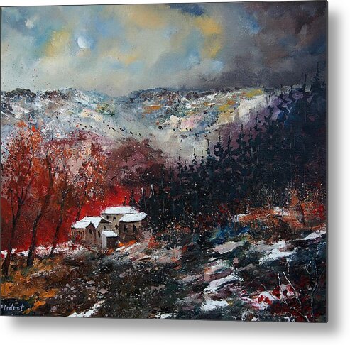 River Metal Print featuring the painting Last Snow by Pol Ledent