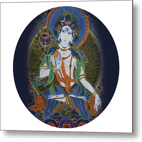Spirituality Metal Print featuring the painting Light giving Shiva by Guruji Aruneshvar Paris Art Curator Katrin Suter