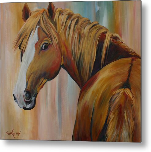Horse Metal Print featuring the painting Miss Candi by Cher Devereaux