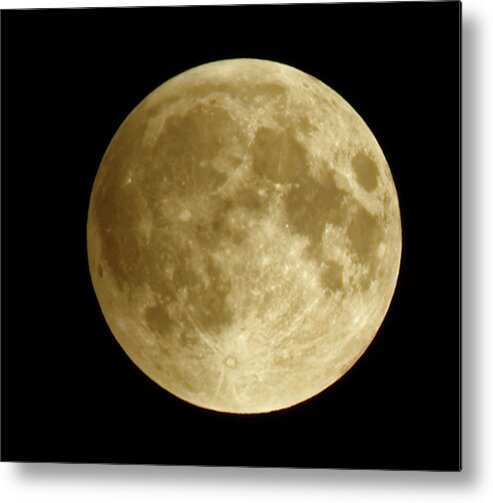 Moon Metal Print featuring the photograph Moon during eclipse by Peter Ponzio