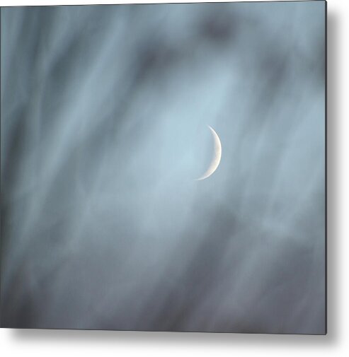 Crescent Moon Metal Print featuring the photograph New - by Julie Weber