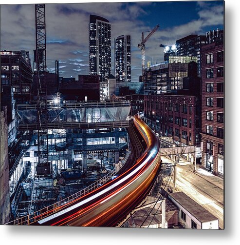 Chicago Metal Print featuring the photograph Night L by Nisah Cheatham