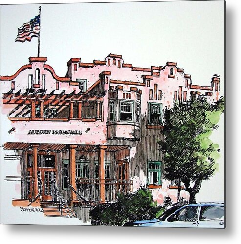 California Metal Print featuring the painting Old Auburn Hotel by Terry Banderas