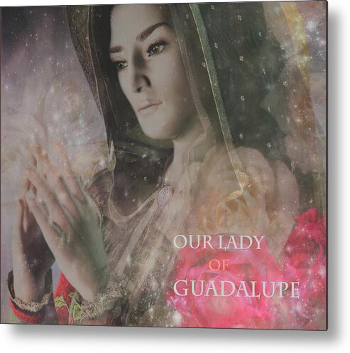 Our Lady Of Guadalupe Metal Print featuring the painting Our Lady 2 by Suzanne Silvir