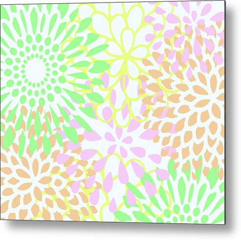 Pastel Colors Metal Print featuring the digital art Pretty Pastels by Inspired Arts