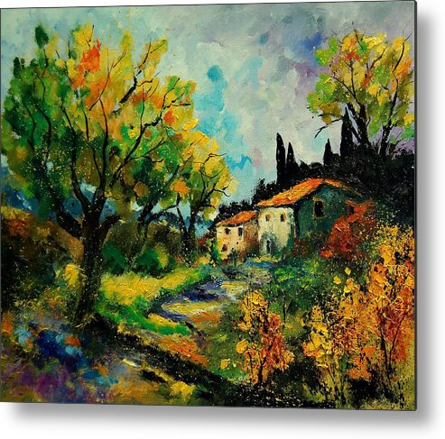 Landscape Metal Print featuring the painting Provence 670110 by Pol Ledent