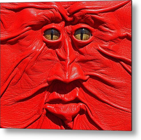 Red Metal Print featuring the photograph Red Man by Elizabeth Hoskinson