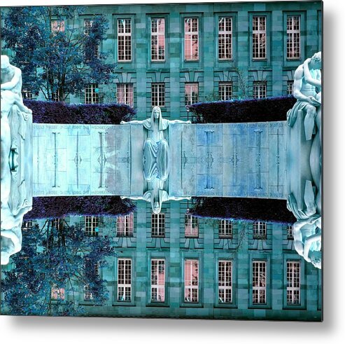 Blue Metal Print featuring the photograph Reflecting by Christopher Brown