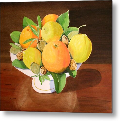 Still Life Metal Print featuring the painting Reflections by Sandie Croft