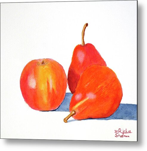 Pear Metal Print featuring the painting Ripe and Ready to Eat by Richard Stedman