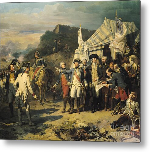Siege Metal Print featuring the painting Siege of Yorktown by Louis Charles Auguste Couder
