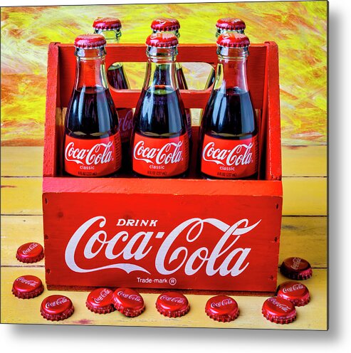 Six Metal Print featuring the photograph Six Pack Of Cokes by Garry Gay
