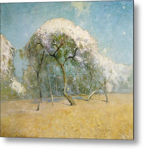 Emil Carlsen Metal Print featuring the painting Spring Landscape by Emil Carlsen