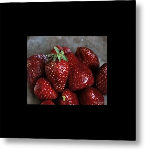 Fruit Metal Print featuring the photograph Strawberries by Marija Djedovic