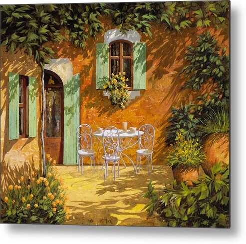 Quiete Metal Print featuring the painting Sul Patio by Guido Borelli
