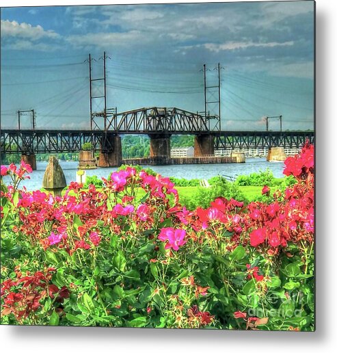 Susquehanna Metal Print featuring the photograph Susquehanna River Bridge by Debbi Granruth