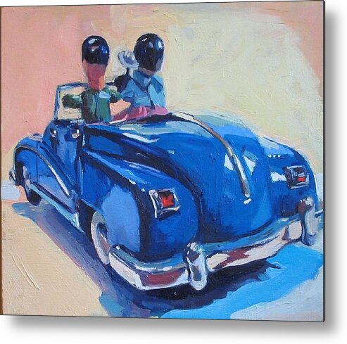 Transportation Metal Print featuring the painting The Sightseers by Deb Putnam