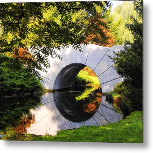 White Bridge Metal Print featuring the photograph The Sun Bridge by Peg Runyan
