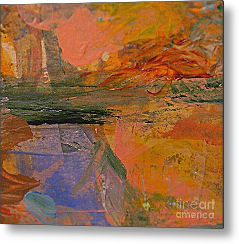 Abstract Acrylic Painting Metal Print featuring the painting The Tip of the Iceberg by Nancy Kane Chapman