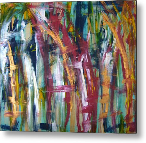 Abstract Artwork Metal Print featuring the painting W34 - luvu by KUNST MIT HERZ Art with heart