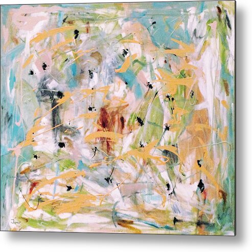 Abstract Metal Print featuring the painting Waken by Trish Toro