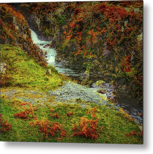 Waterfall Metal Print featuring the photograph Waterfall 1 #g9 by Leif Sohlman