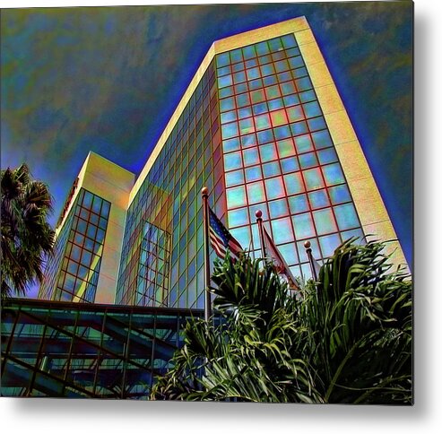 Architecture Metal Print featuring the photograph Wells Fargo Building Sarasota by Richard Goldman