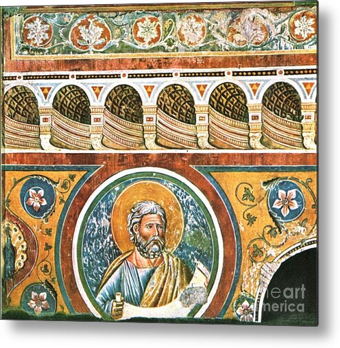 People Metal Print featuring the drawing Decoration In The Church Of Santa Maria #1 by Print Collector