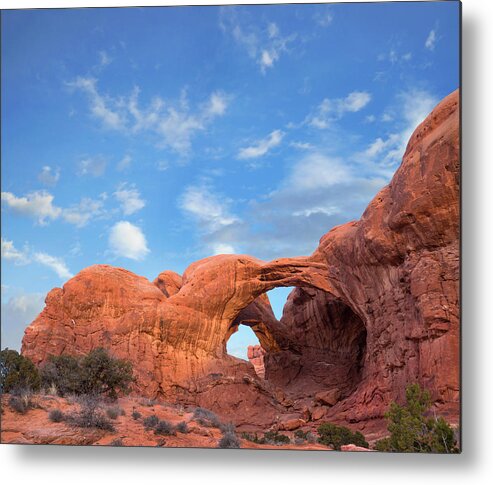 00565367 Metal Print featuring the photograph Double Arch, Arches National Park, Utah #1 by Tim Fitzharris