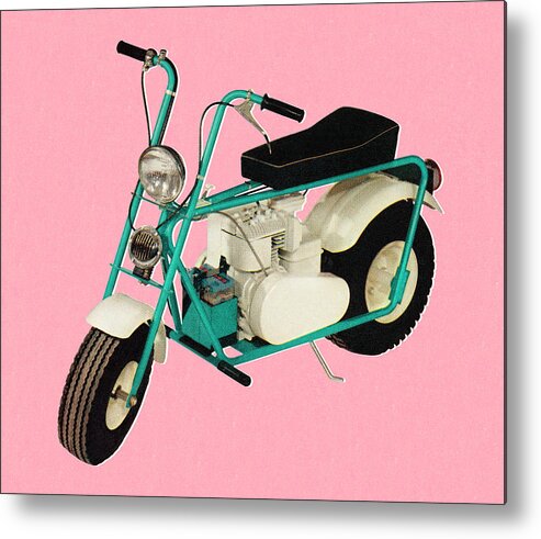 Bike Metal Print featuring the drawing Motorbike #11 by CSA Images