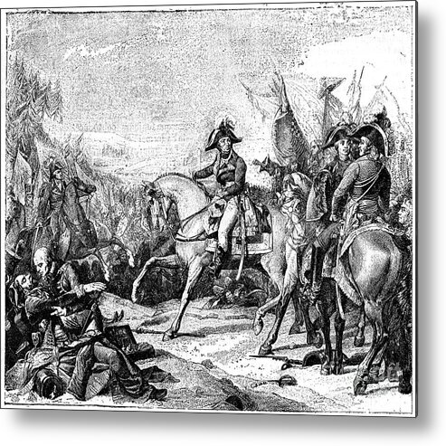 Horse Metal Print featuring the drawing Battle Of Hohenlinden, Bavaria, 3rd by Print Collector