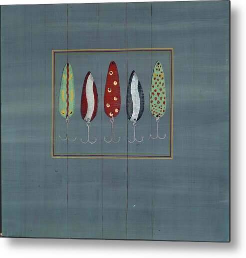 Fishing Lures Xxxxxxxxxx Metal Print featuring the painting Ck068 by Susan Clickner